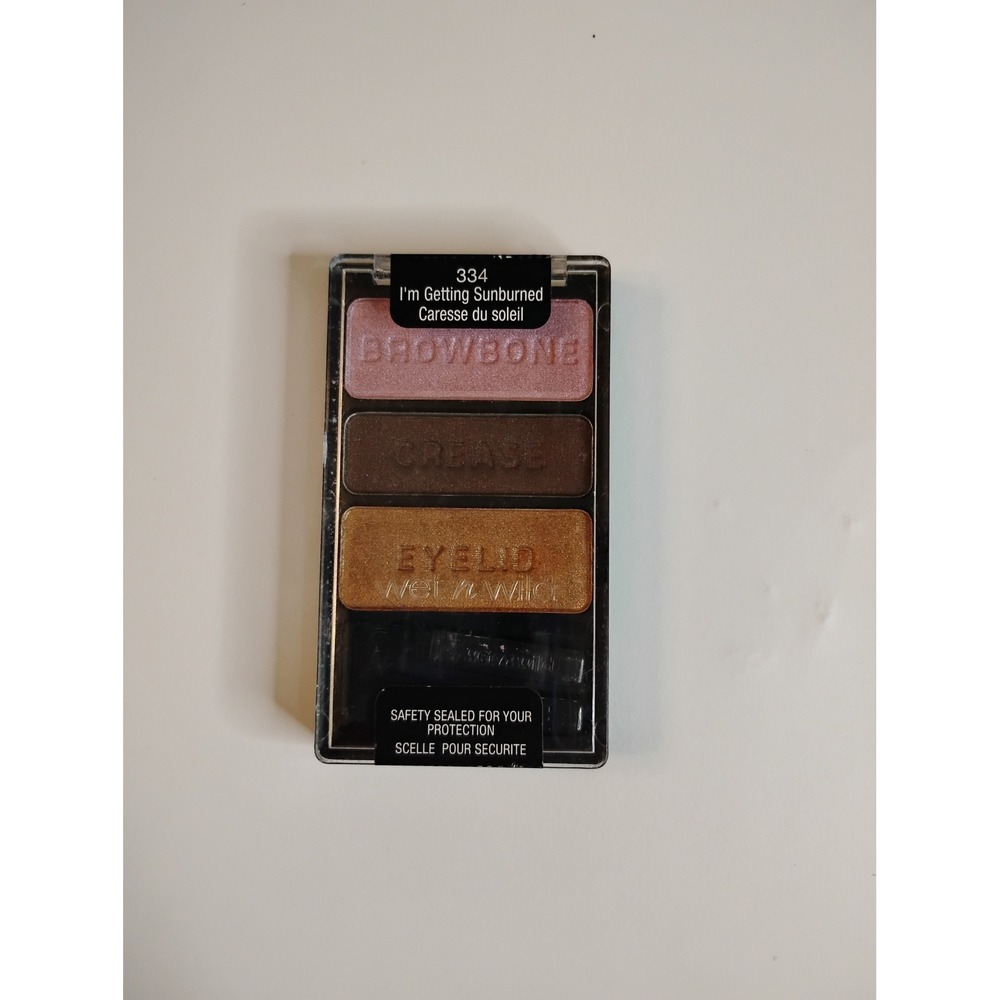 Wet n Wild Color Icon Eye Shadow Trio 334 I'm Getting Sunburned Pink Brown Gold